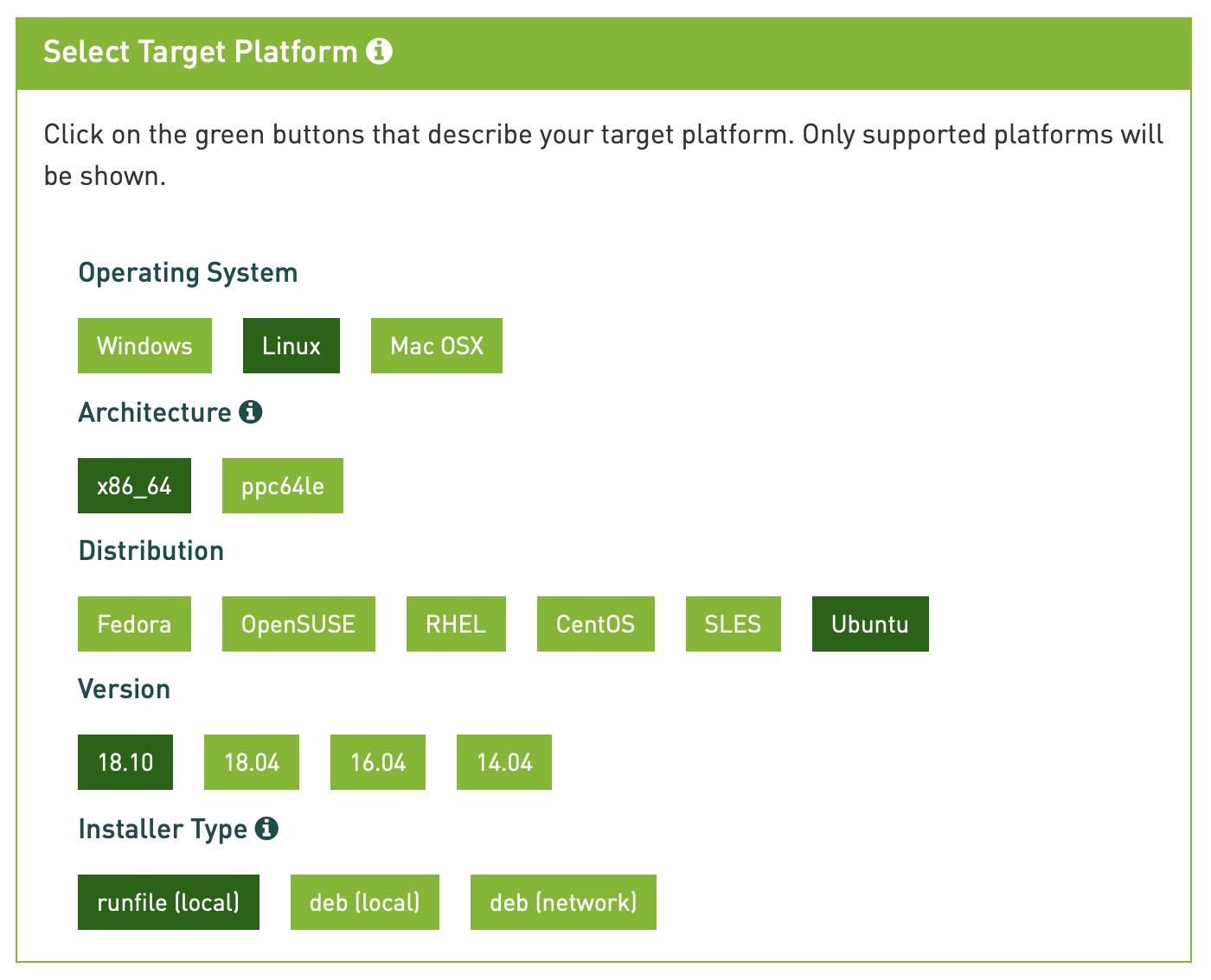 CUDA Downloads Page - Select Target Platform
