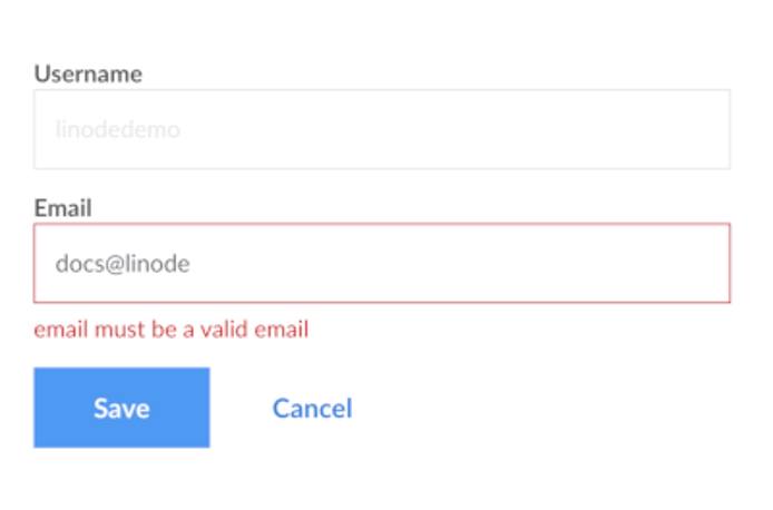 Error Message for Invalid Email