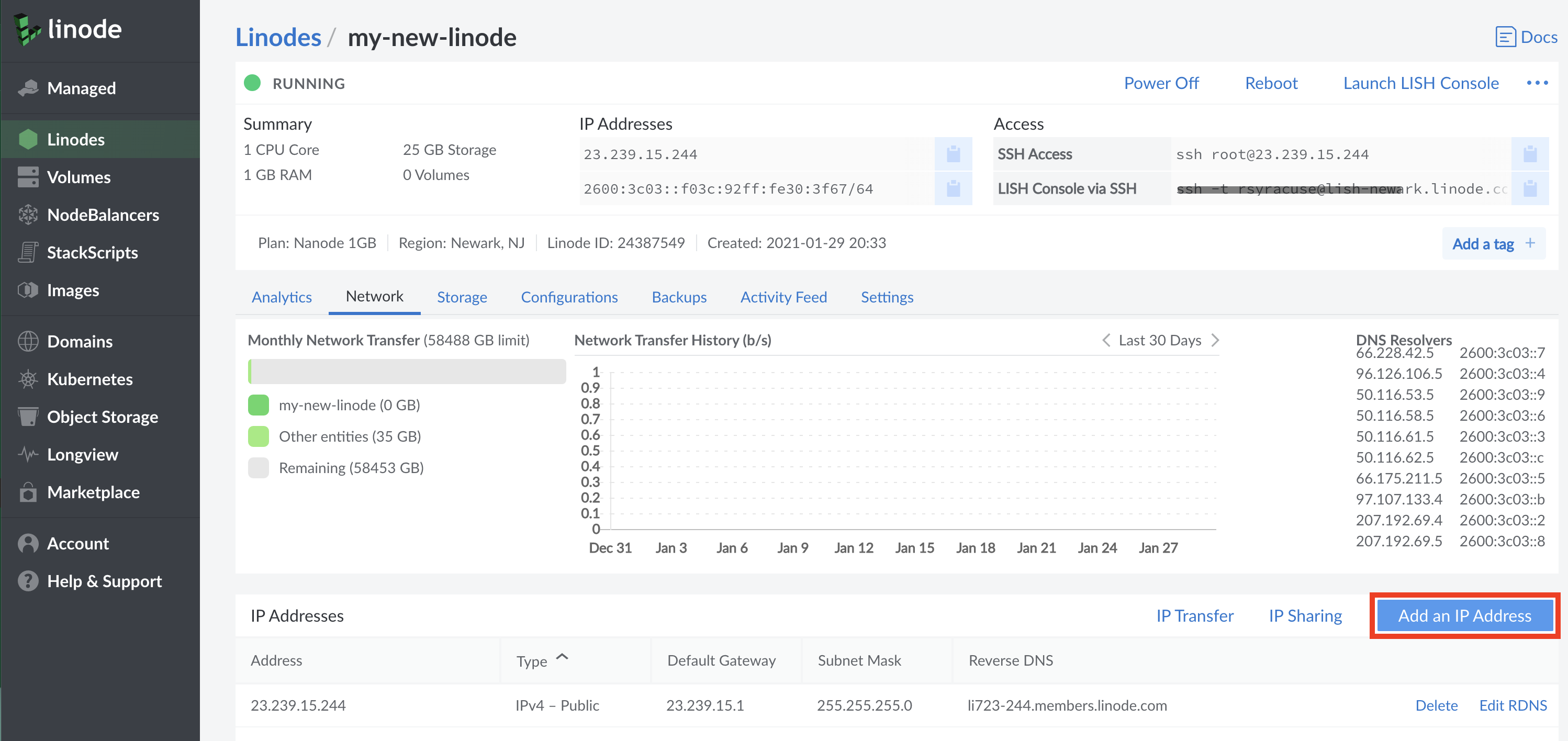 Adding Private IP addresses