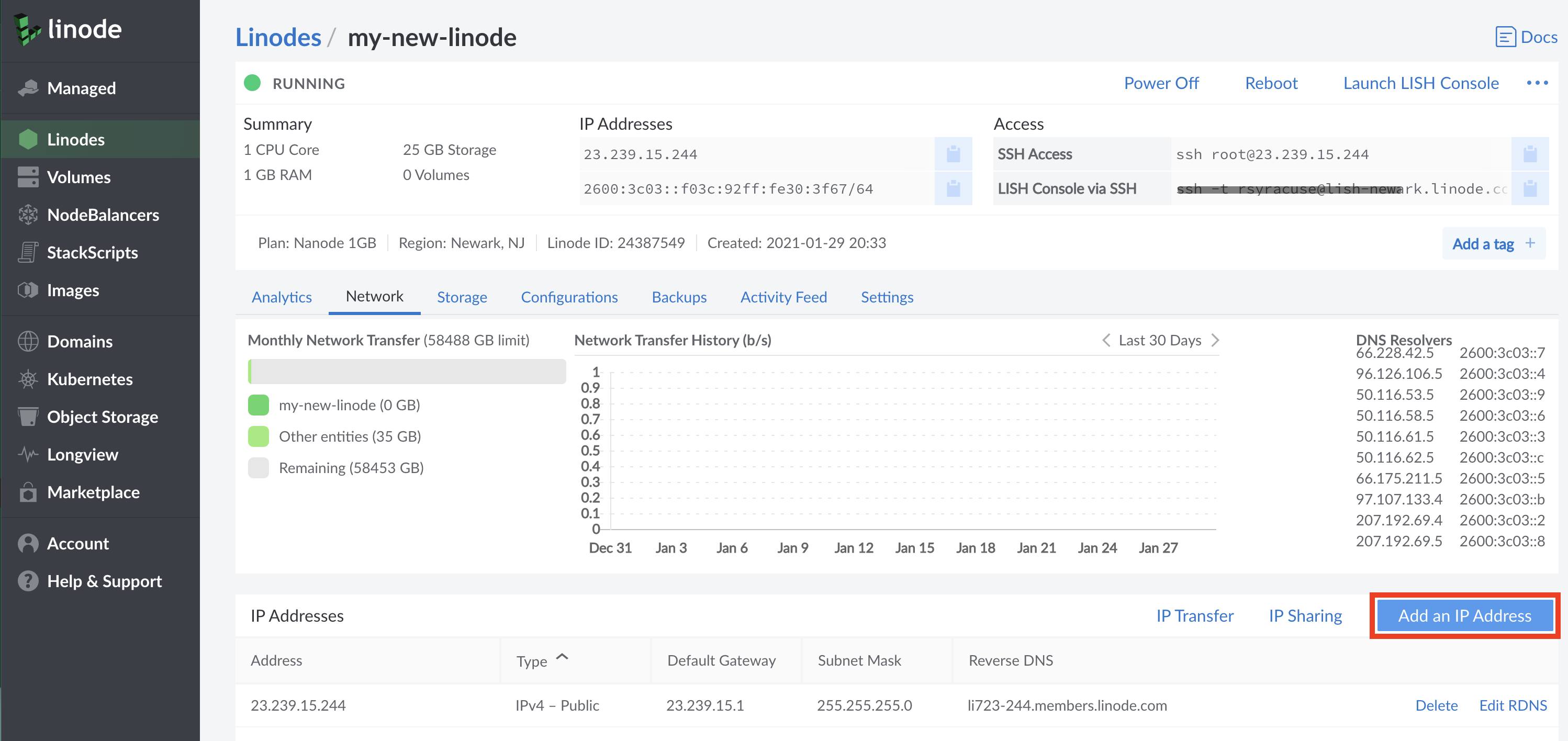 Adding Private IP addresses