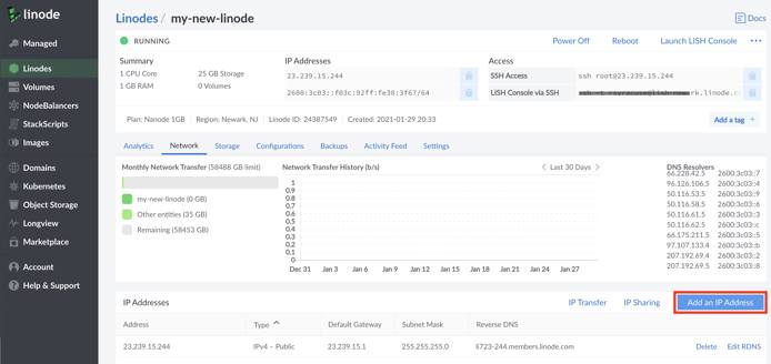 Adding Private IP addresses