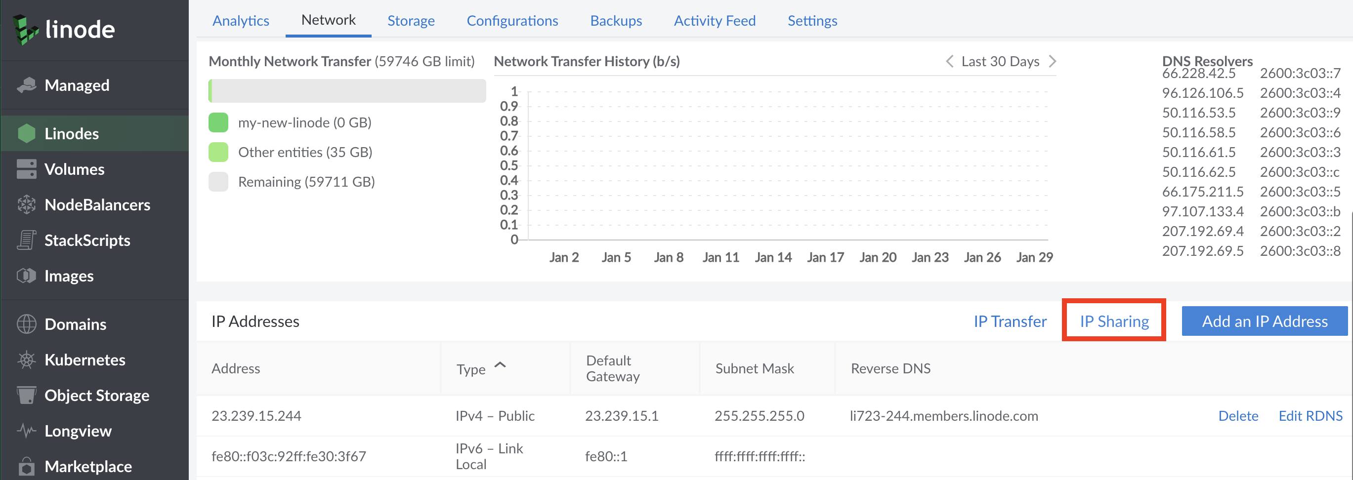 Configuring IP sharing