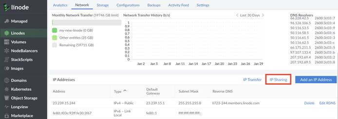 Configuring IP sharing