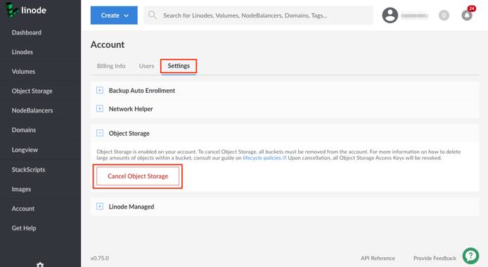 Cancel Object Storage