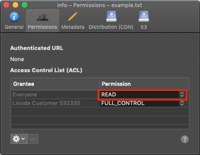 Set the permissions for &lsquo;Everyone&rsquo; to READ.